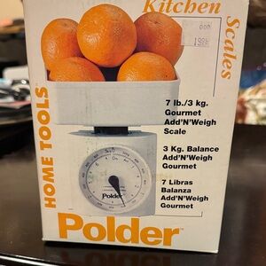Polder Silver Kitchen Scale with Black Accents